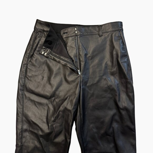 Aritzia Babaton Command Cropped Pant | Black Vegan Leather | Size 12/L - Picture 8 of 15